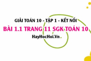 Giải bài 1.1 trang 11 Toán 10 Tập 1 SGK Kết nối tri thức